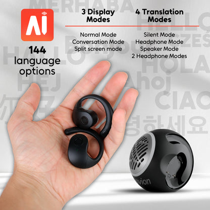 AI Translation Earbuds Real Time - 144 Language Translator with App