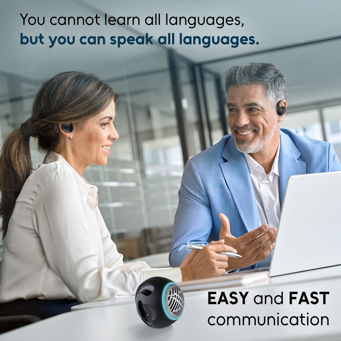 AI Translation Earbuds Real Time - 144 Language Translator with App